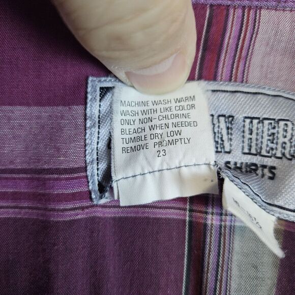 American Hero Pink Windowpane Plaid Pearl Snap Large Long Sleeve Western Shirt - Picture 8 of 14